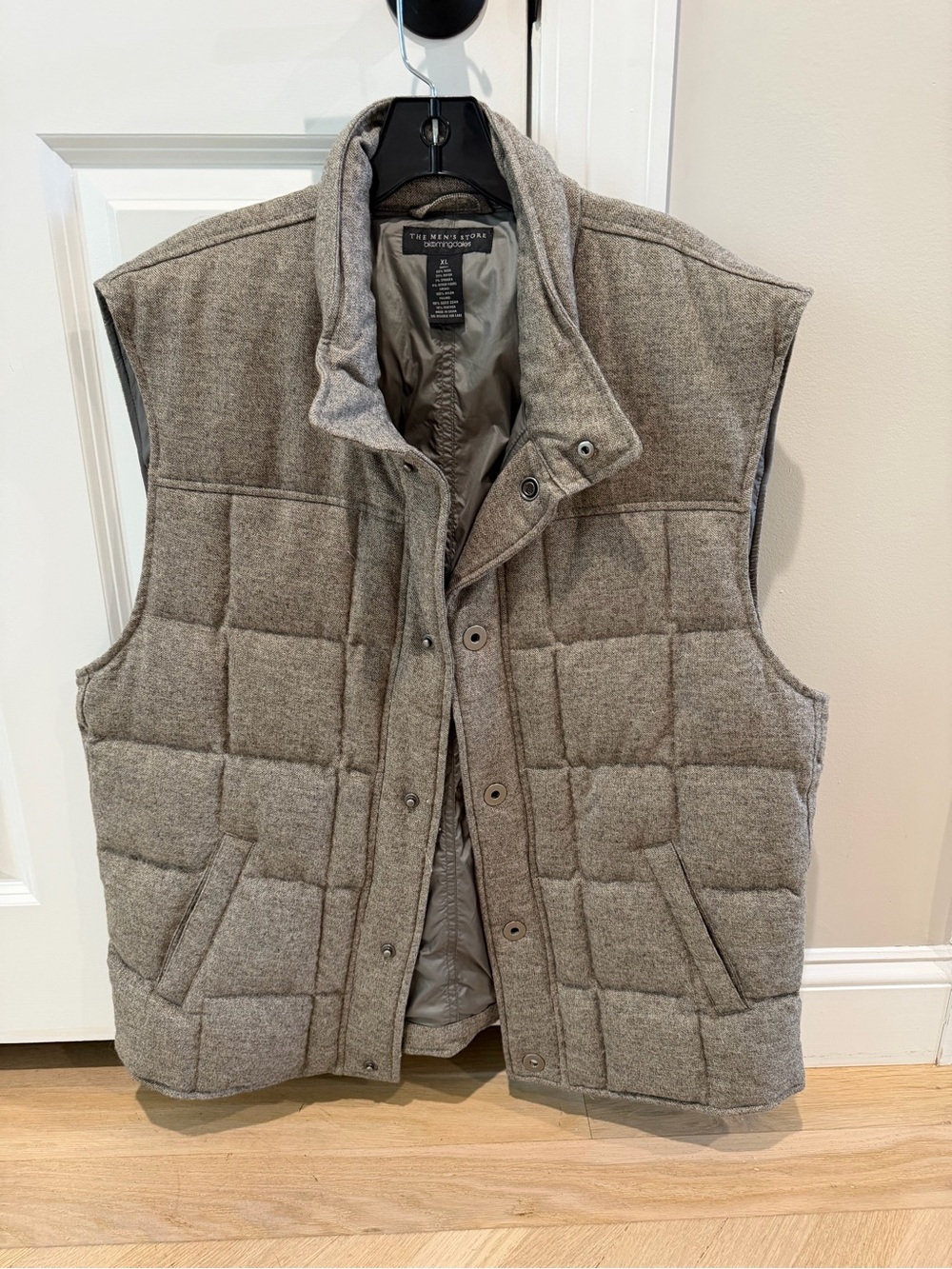 The Men's Store by Bloomingdale’s Gray Quilted Wool-Blend Vest